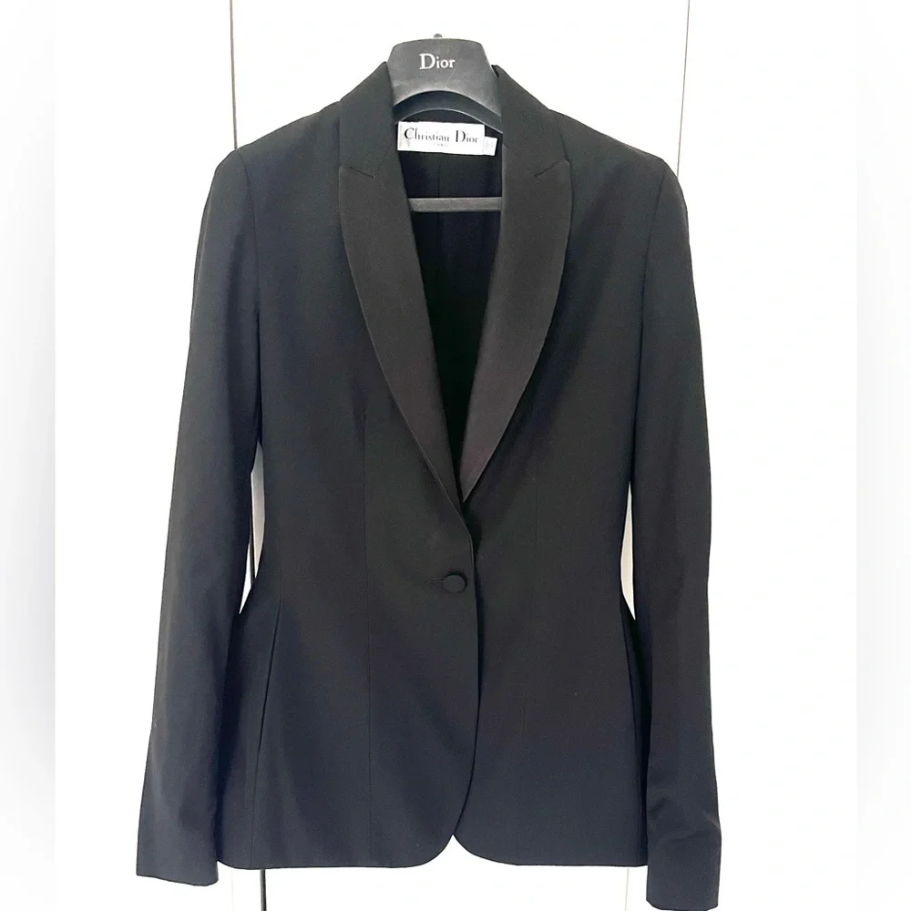 Dior Black Shawl Collar Blazer Tailored Fit